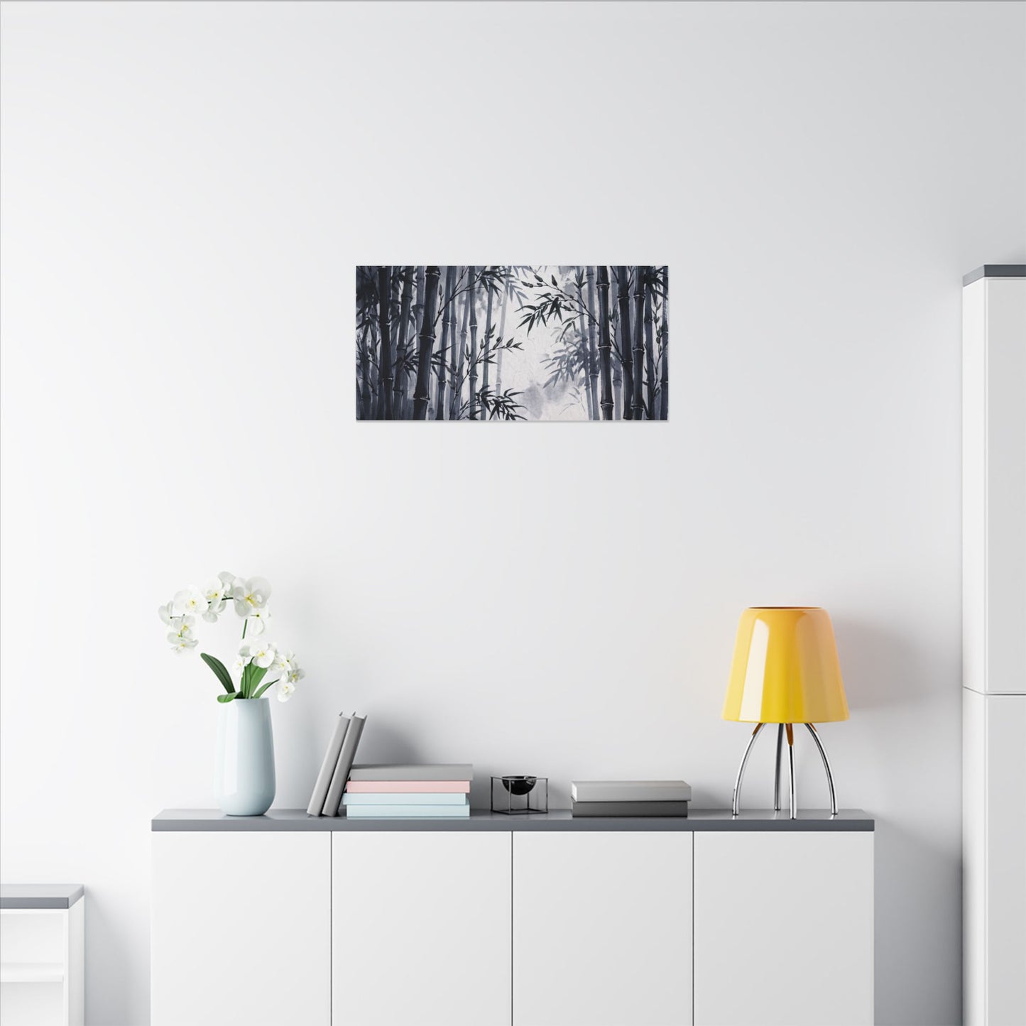Tranquil Bamboo Grove Canvas Art - Sumi E Zen
