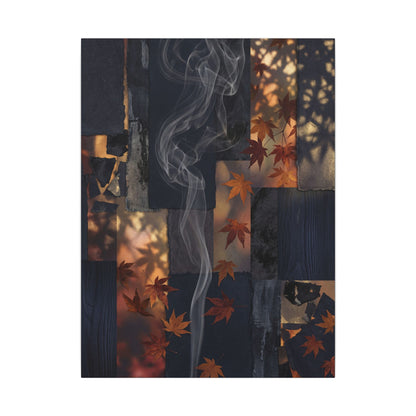 Autumn Incense Smoke Dark Texture Canvas Art | Sophisticated Decor