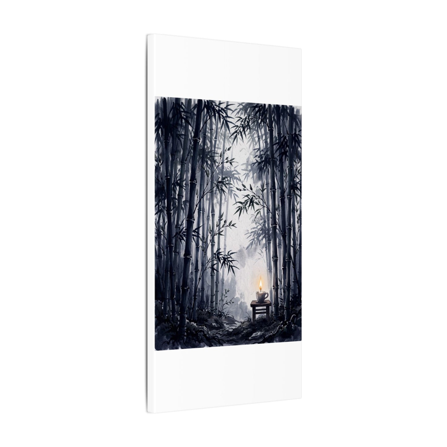 Tranquil Bamboo Grove Canvas Art - Sumi E Zen