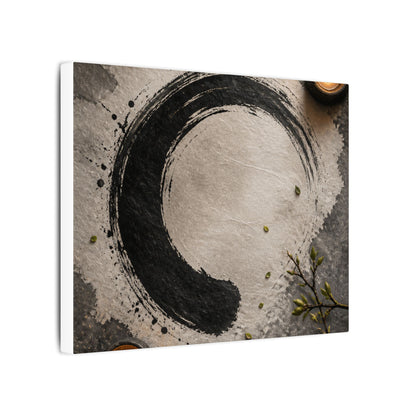 Candlelight Ink Brushstroke Canvas Art - Zen Ma