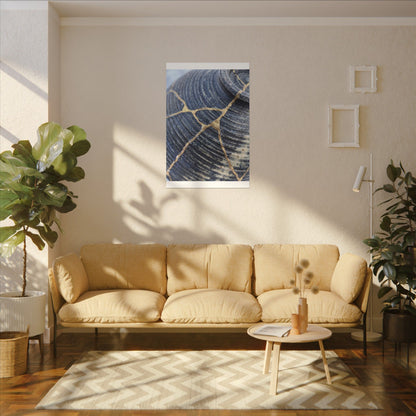 Shibui Water Ripple Canvas Art - Kintsugi Gold Repair