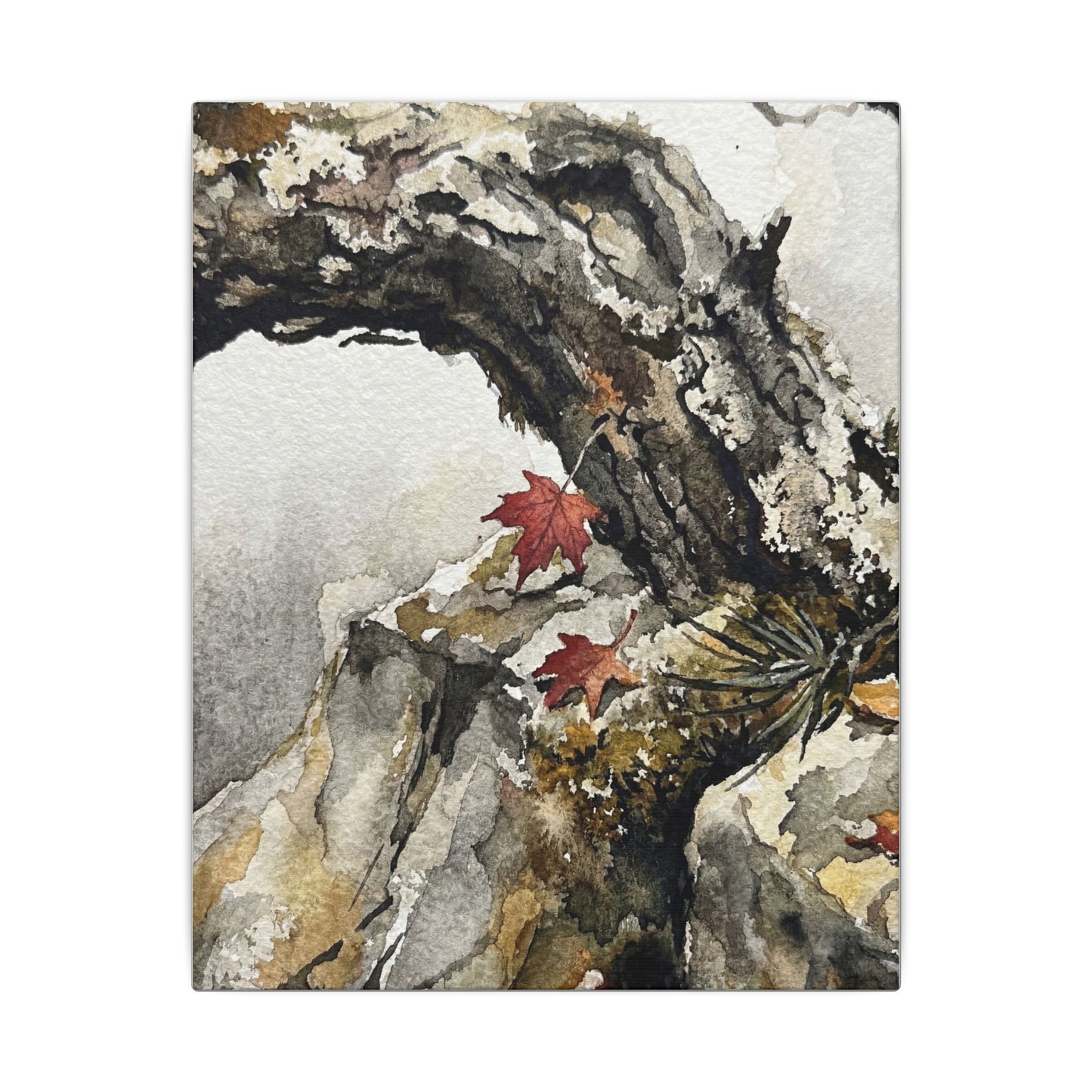 Pine Tree Autumn Canvas Art | Japandi Earthy Design