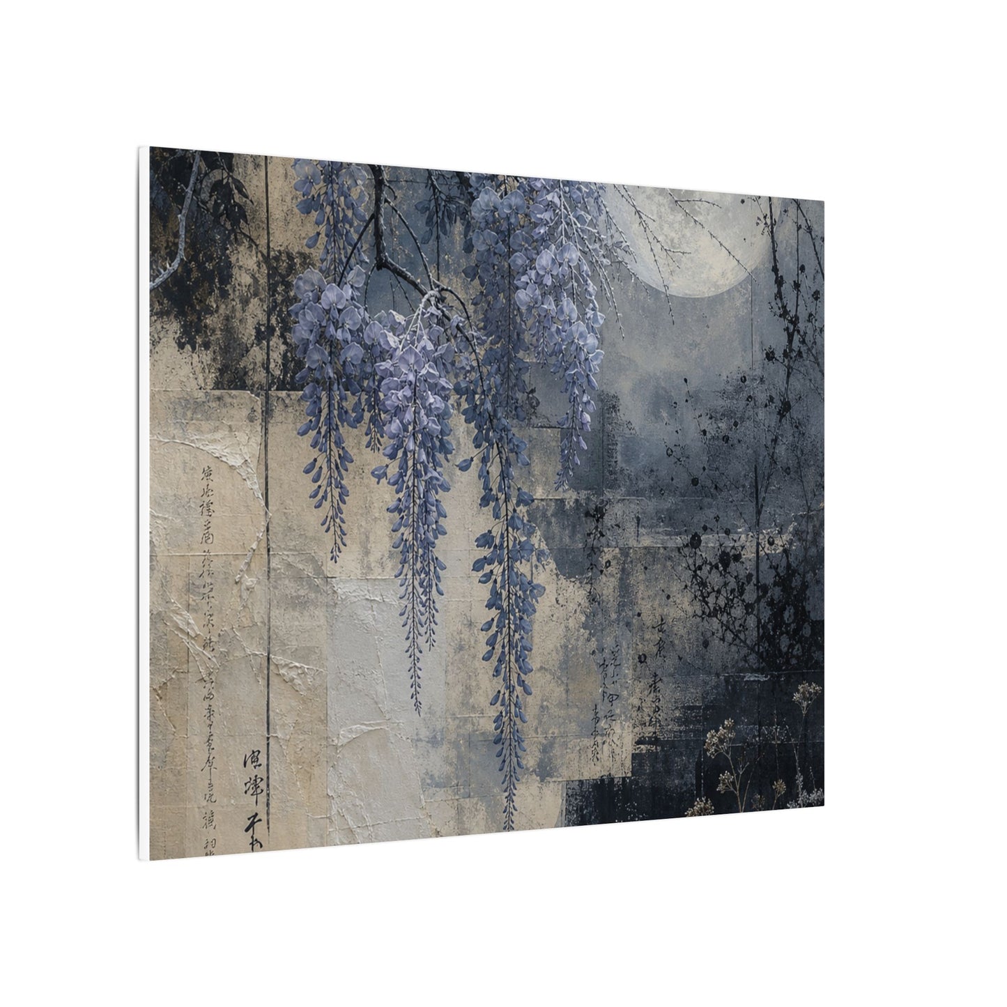 Winter Wisteria Texture Canvas Art | Elegant Decor