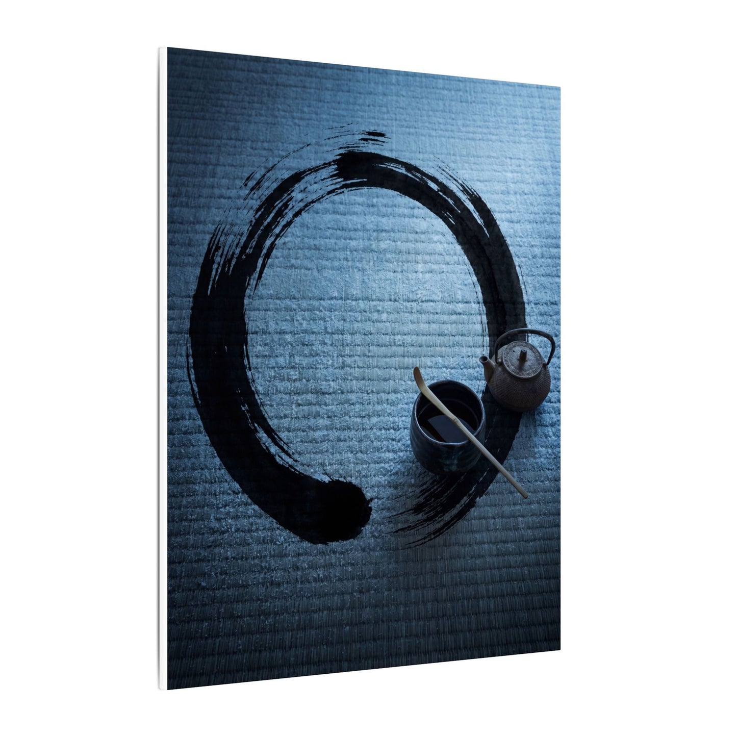 Winter Tea Ceremony Enso Canvas Art | Peaceful Decor