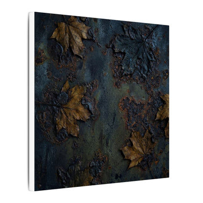 Shibui Rust Patina Canvas Art - Dark Japandi Charcoal Ink