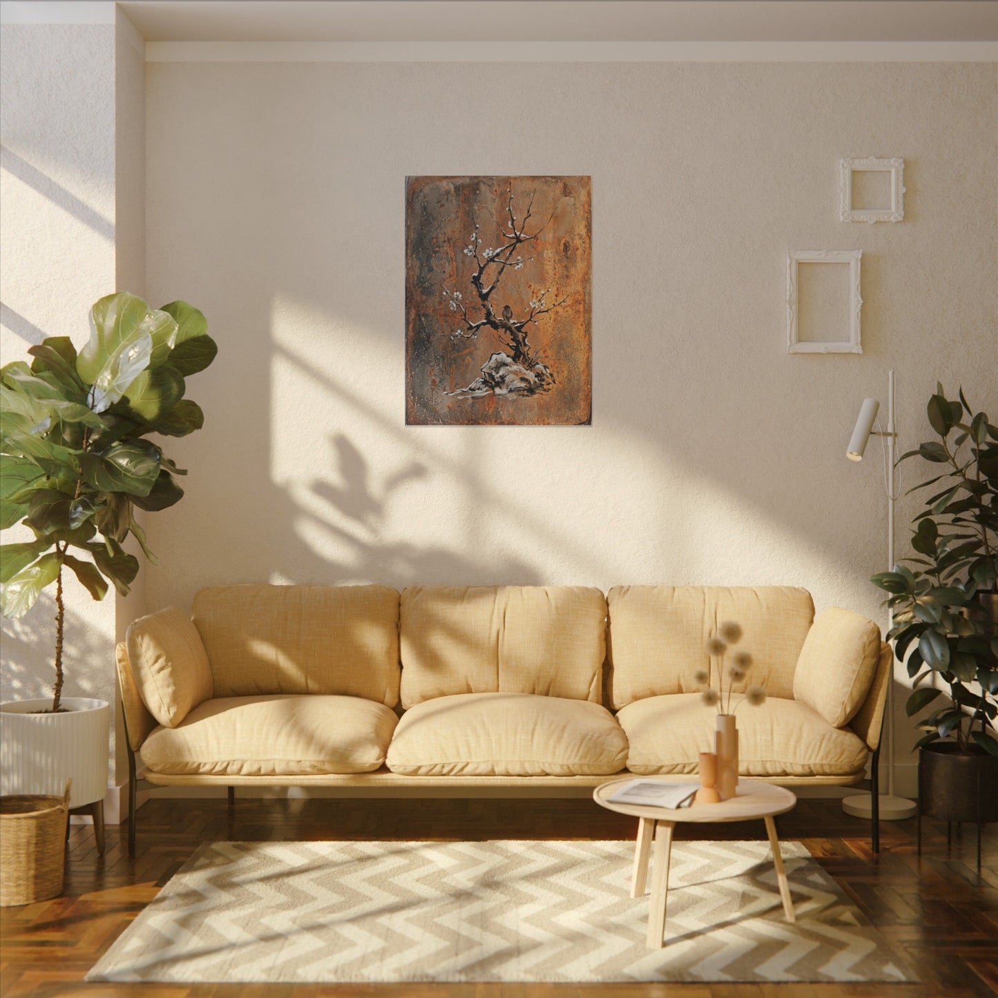 Datsuzoku Rust Patina Canvas Art - Zen Sumi E