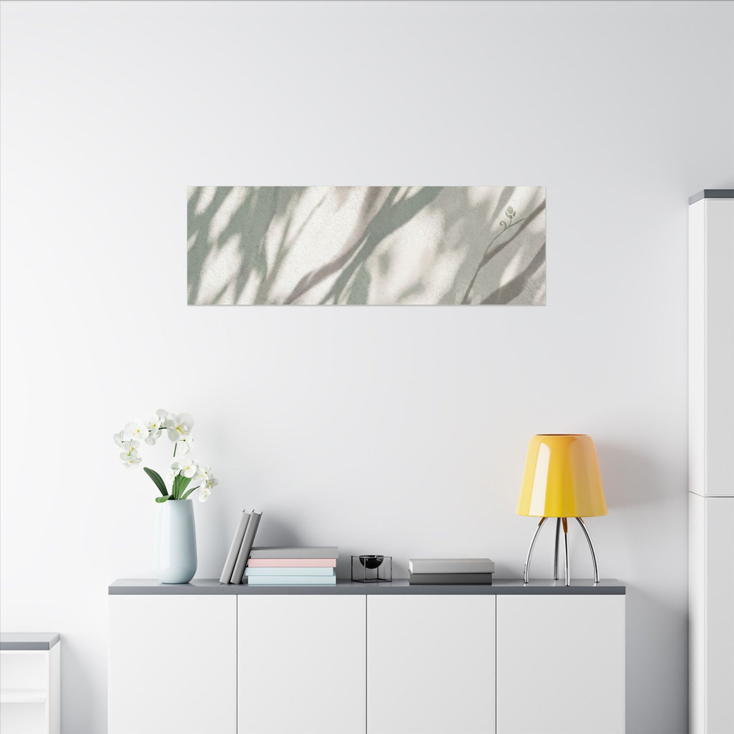 Japandi Shadow Play in Dappled | Japanese Pattern Canvas Art