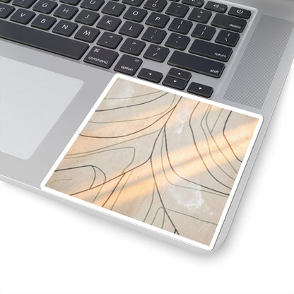 Golden Hour Shoji Screen Sticker - Japandi Kanso Art Print