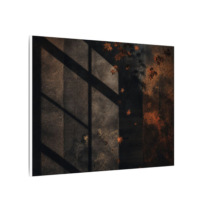 Sophisticated Shadow Play Canvas Art - Dark Texture Dark Japandi
