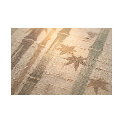 Autumn Bamboo Grove Japanese Pattern Canvas Art | Neutral Decor Art Print