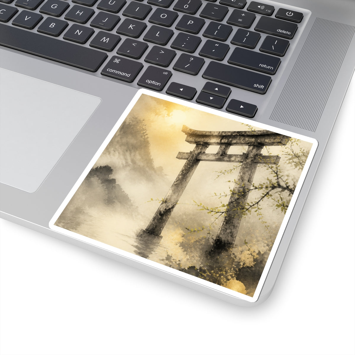 Tranquil Torii Gate Sticker - Sumi E Zen