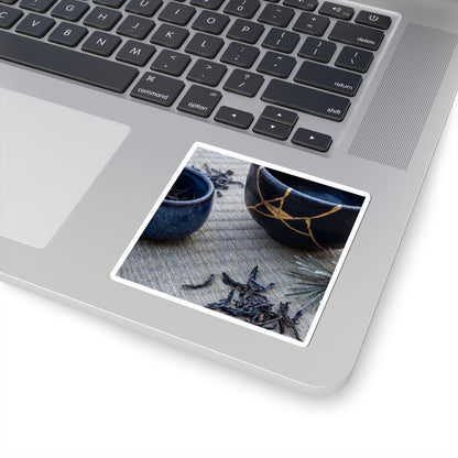 Tea Ceremony Gold Vein Sticker | Artful Kintsugi Art