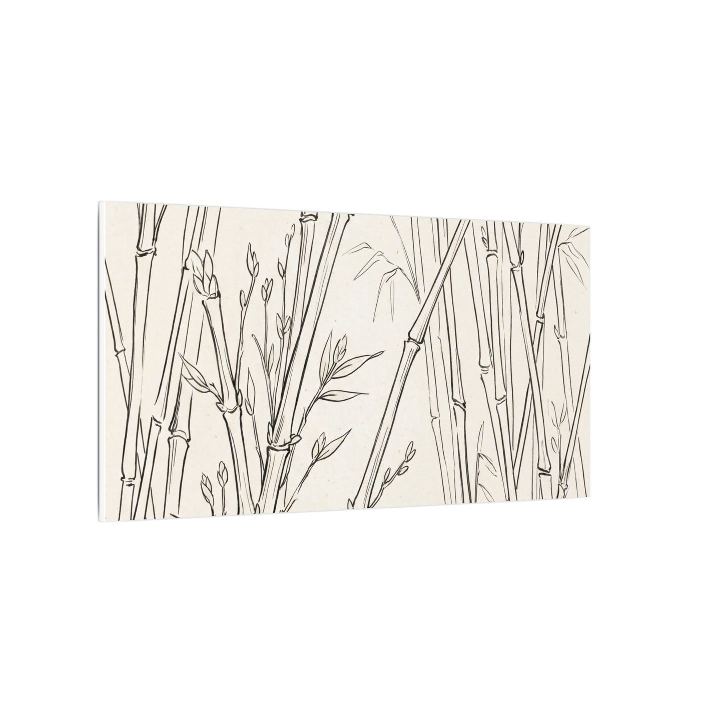 Candlelight Bamboo Grove Canvas Art - Japandi Fukinsei
