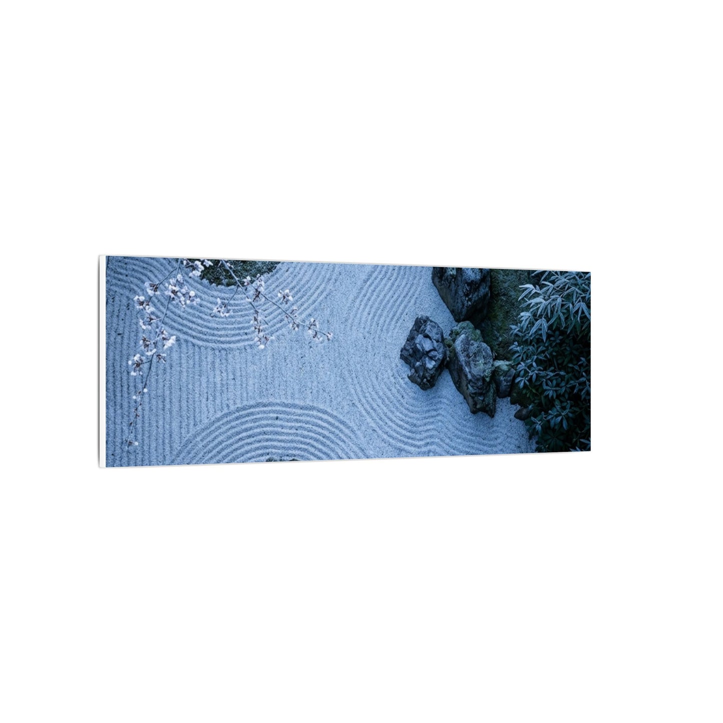 Contemplative Cherry Blossom Canvas Art - Karesansui Zen