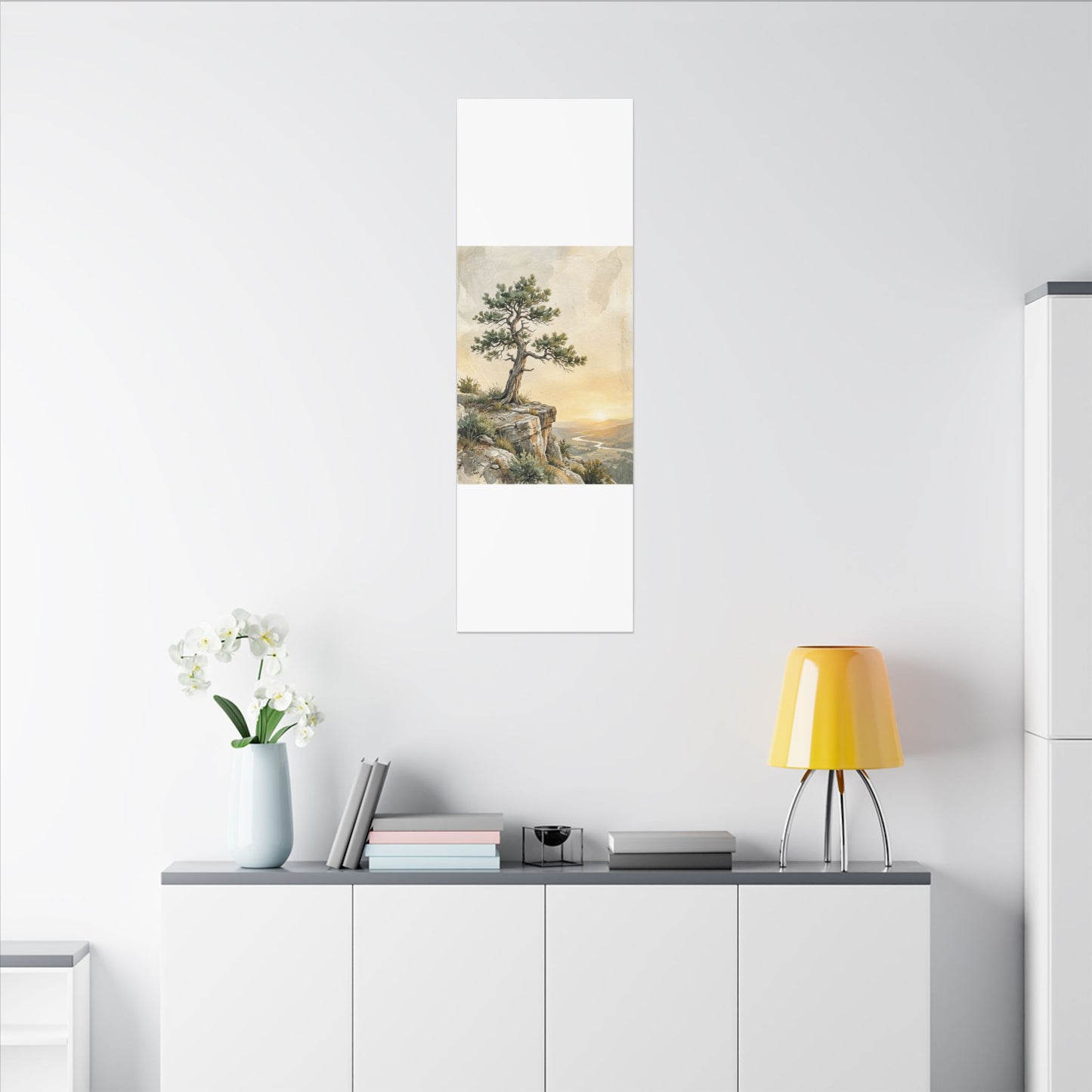 Pine Tree Canvas Art | Summer Japandi Texture Art
