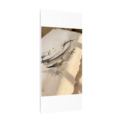 Ink Brushstroke Watercolor Canvas Art | Neutral Japandi Art