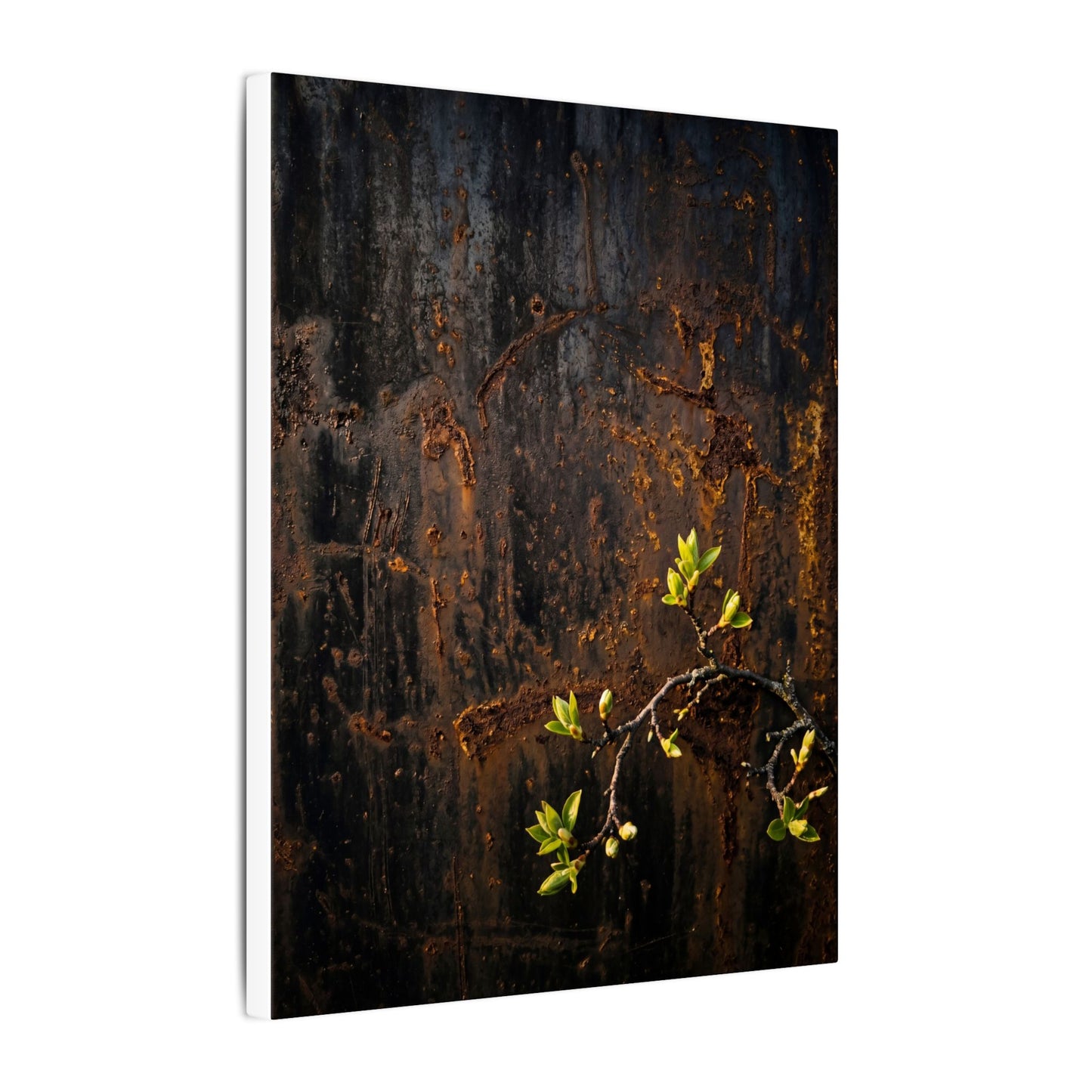 Golden Hour Rust Patina Canvas Art - Dark Japandi Fukinsei