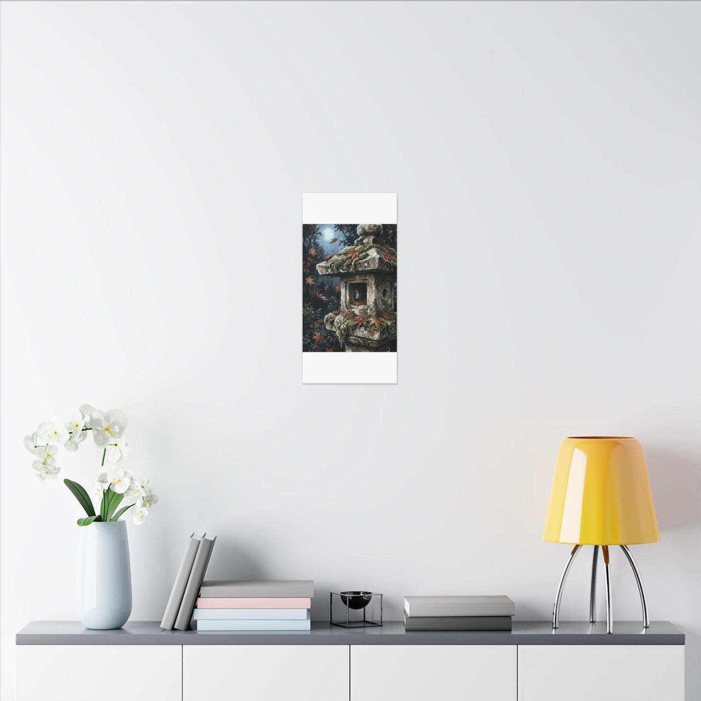 Shibui Stone Lantern Canvas Art - Japandi Minimal Line