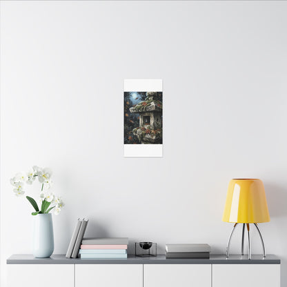 Shibui Stone Lantern Canvas Art - Japandi Minimal Line