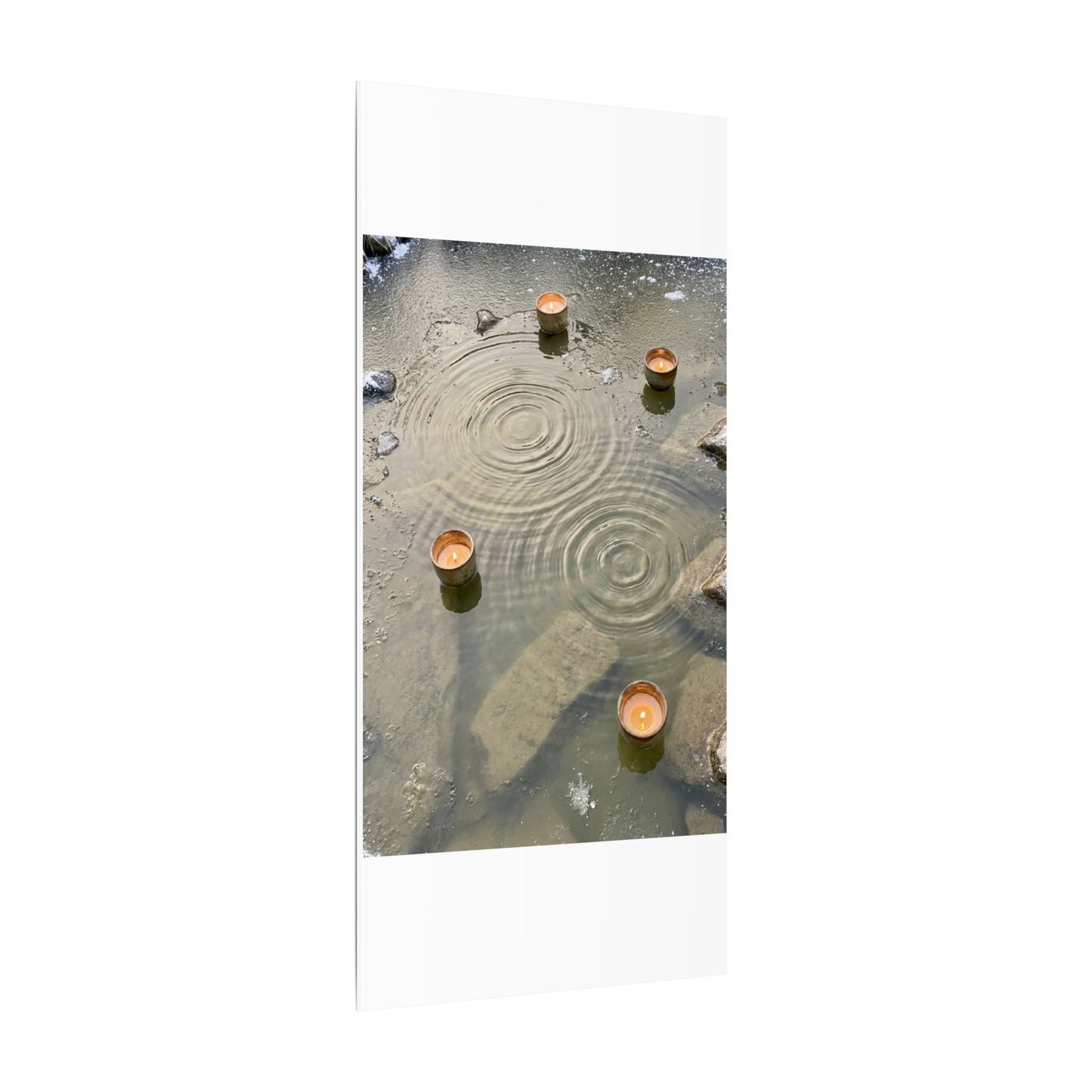 Water Ripple Canvas Art | Winter Japandi Japanese Pattern Art