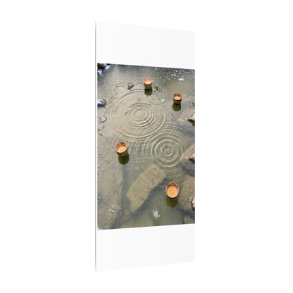 Water Ripple Canvas Art | Winter Japandi Japanese Pattern Art