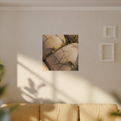 Spring Broken Pottery Gold Vein Canvas Art | Beautiful Decor