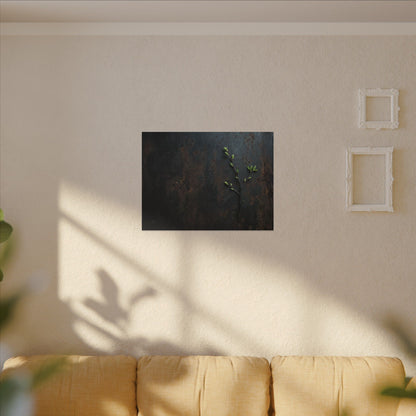 Rust Patina Moody Minimal Canvas Art | Moody Dark Japandi Art