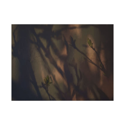 Candlelight Shadow Play Canvas Art - Dark Japandi Shibui
