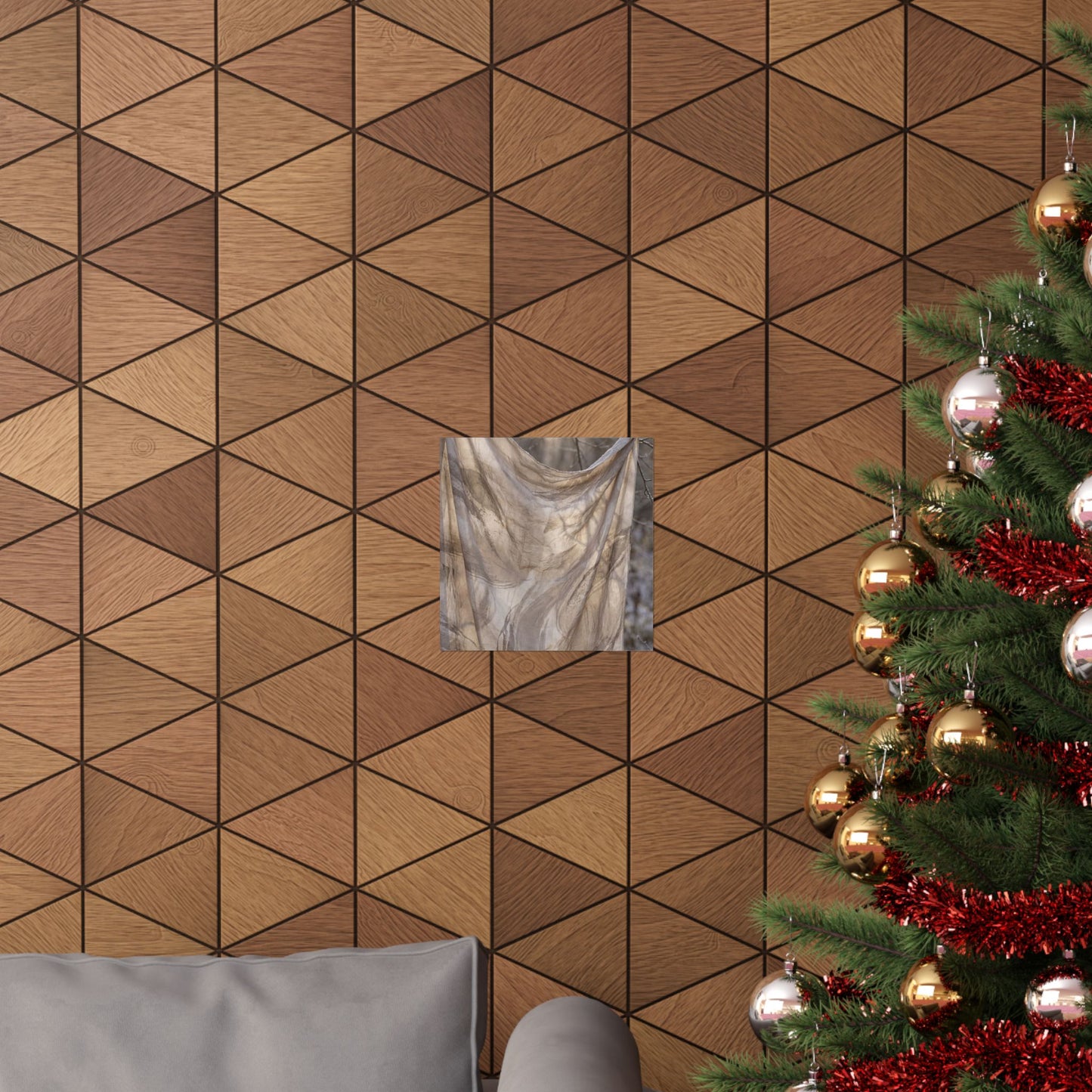 Dappled Silk Drape Wall Art Print - Japandi Ma