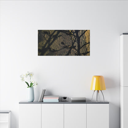 Kanso Shadow Play Canvas Art - Dark Japandi Dark Texture