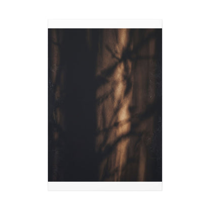 Winter Shadow Play Moody Minimal Canvas Art | Luxurious Decor