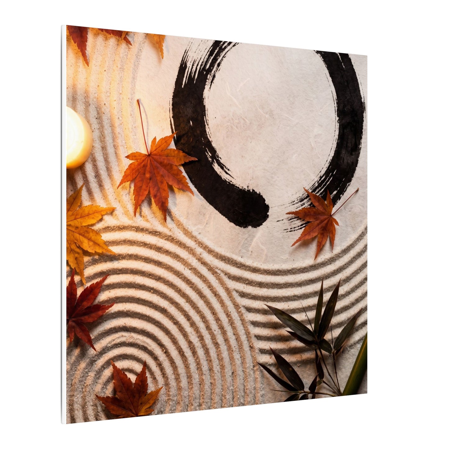 Tranquil Rock Garden Canvas Art - Enso Zen
