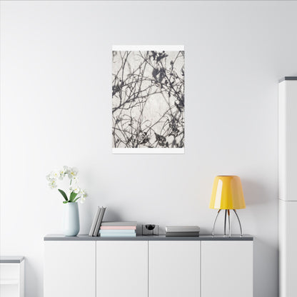 Winter Shadow Play Japanese Pattern Canvas Art | Elegant Decor