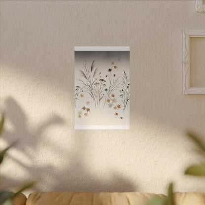 Dawn Dried Flowers Canvas Art - Japandi Kanso
