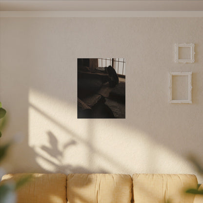 Dark Japandi Shadow Zen Canvas Art