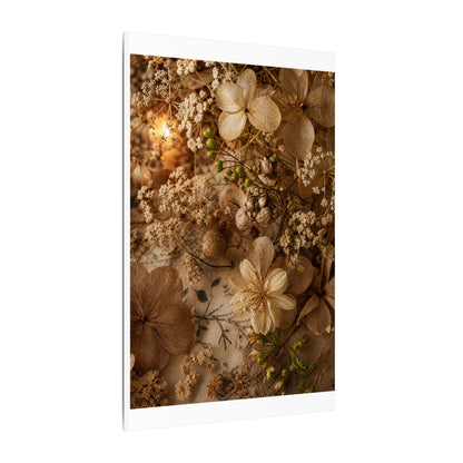 Spring Dried Flowers Japanese Pattern Canvas Art | Earthy Decor