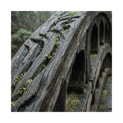 Kanso Wooden Bridge Wall Art Print - Japandi Japanese Pattern