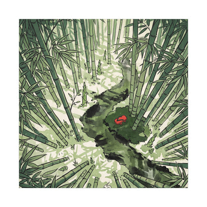Peaceful Bamboo Grove Canvas Art - Ukiyo E Inspired Zen