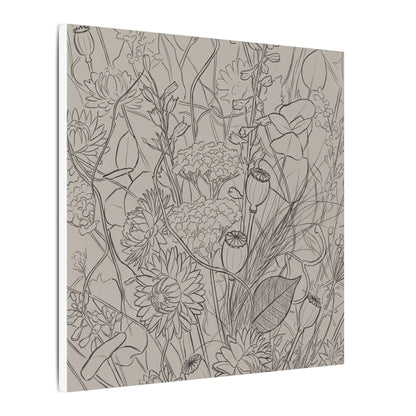 Summer Dried Flowers Minimal Line Canvas Art | Elegant Decor
