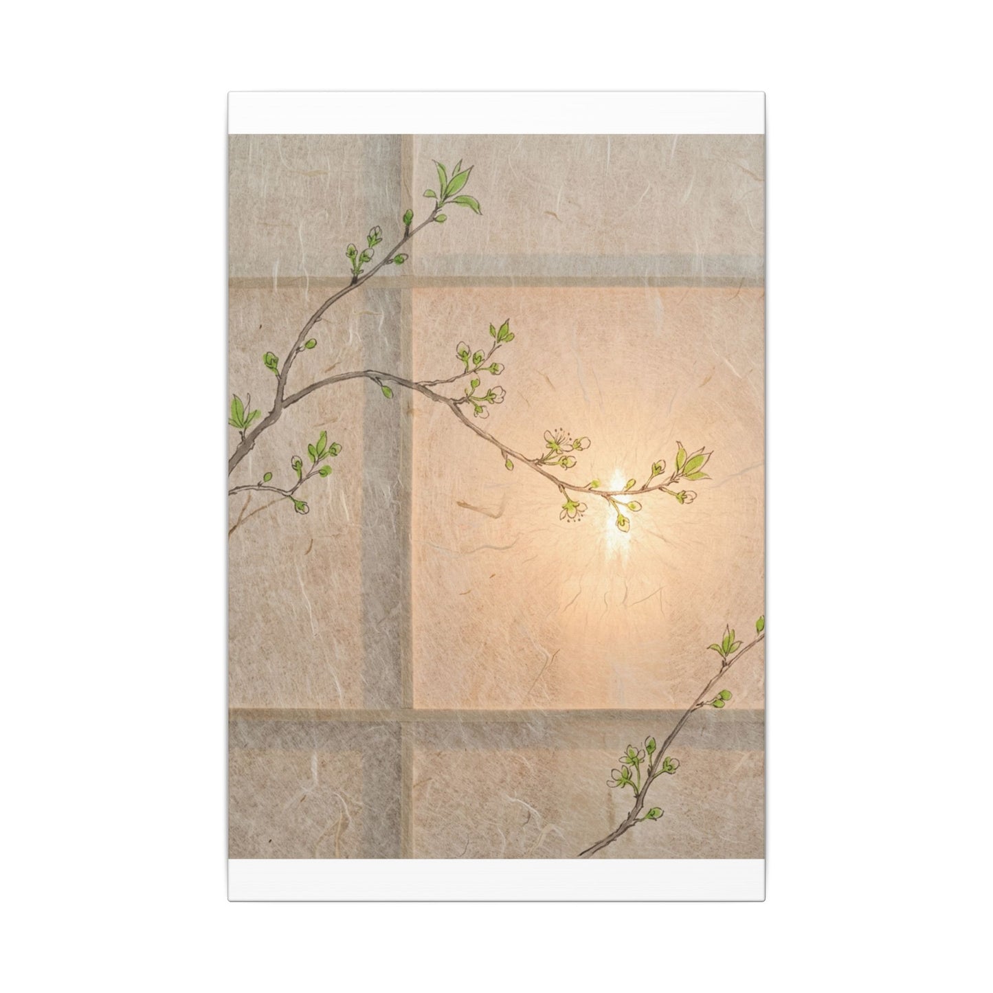 Spring Cherry Blossom Forest Whimsy Canvas Art | Rustic Decor