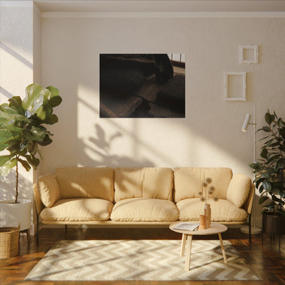 Dark Japandi Shadow Zen Canvas Art