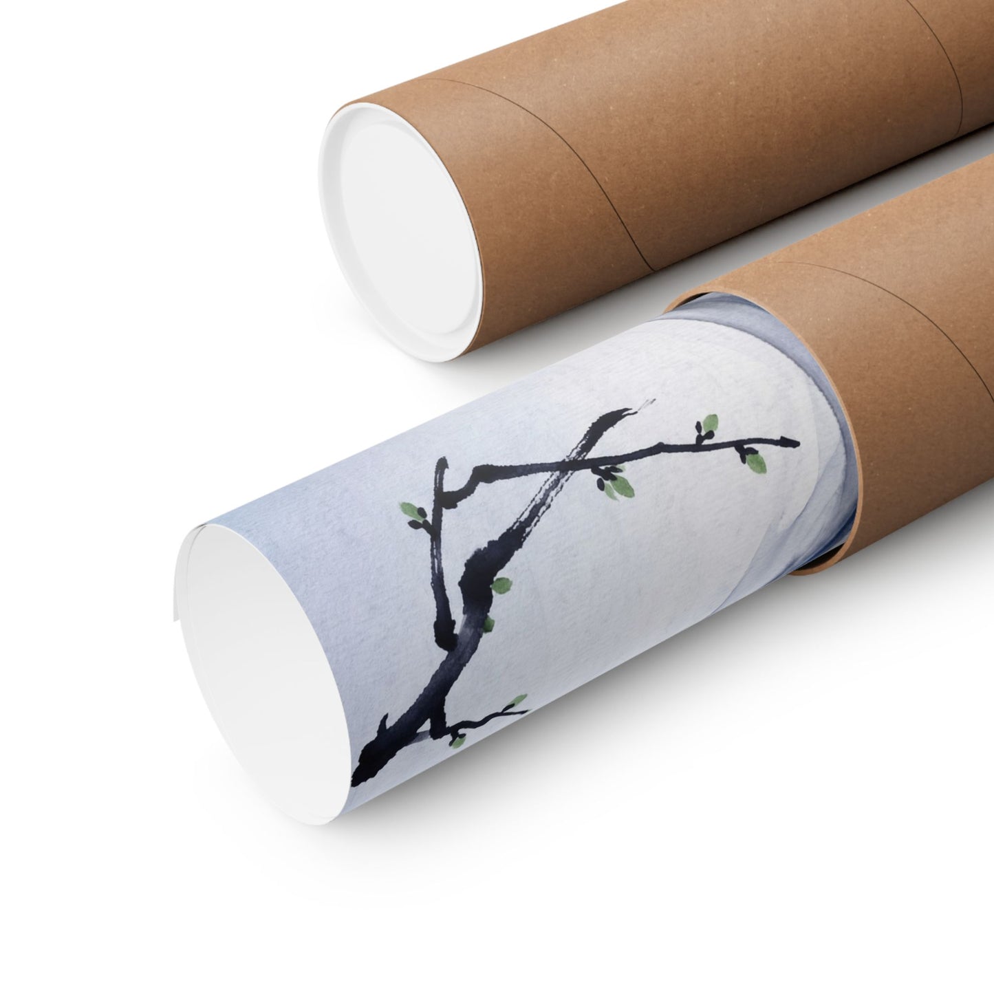 Datsuzoku Incense Smoke Wall Art Print - Zen Sumi E