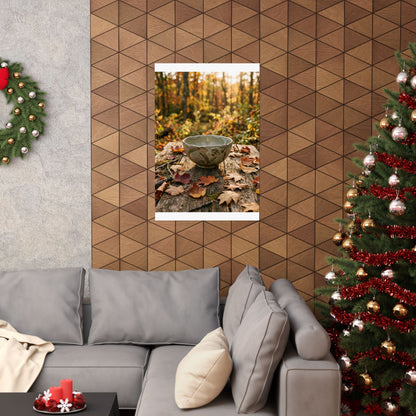 Golden Hour Ceramic Bowl Wall Art Print - Japandi Fukinsei