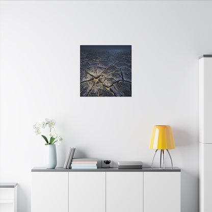Cracked Earth Broken Beauty Canvas Art | Artful Kintsugi Art