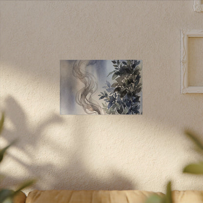 Incense Smoke Summer Canvas Art | Japandi Cozy Design
