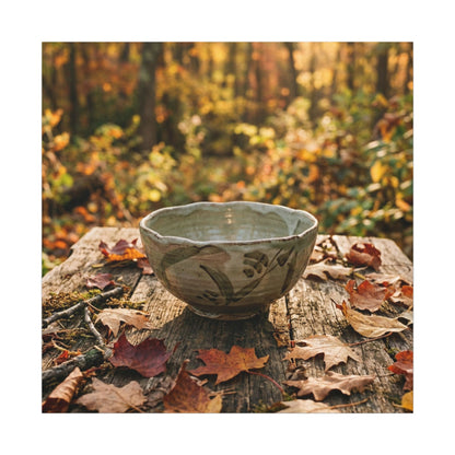 Golden Hour Ceramic Bowl Canvas Art - Japandi Fukinsei