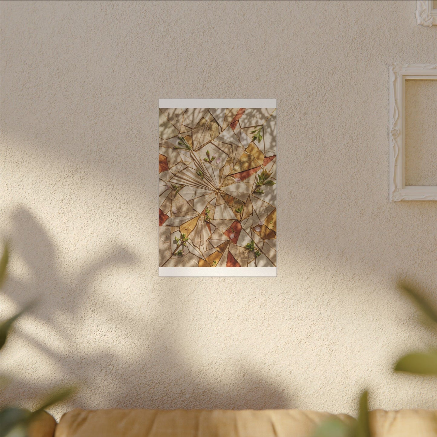 Resilient Paper Fold Canvas Art - Gold Repair Kintsugi