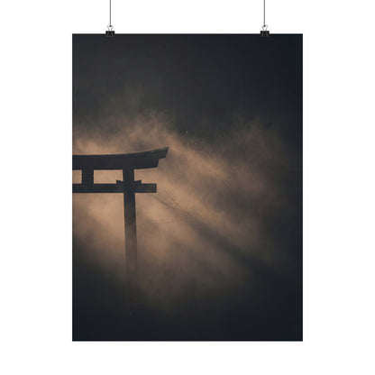 Spring Torii Gate Shadow Zen Wall Art Print | Luxurious Decor