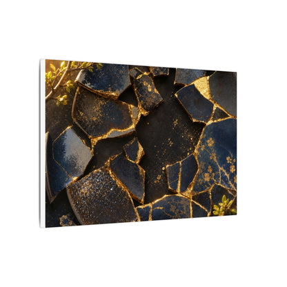 Golden Hour Broken Pottery Canvas Art - Kintsugi Ma