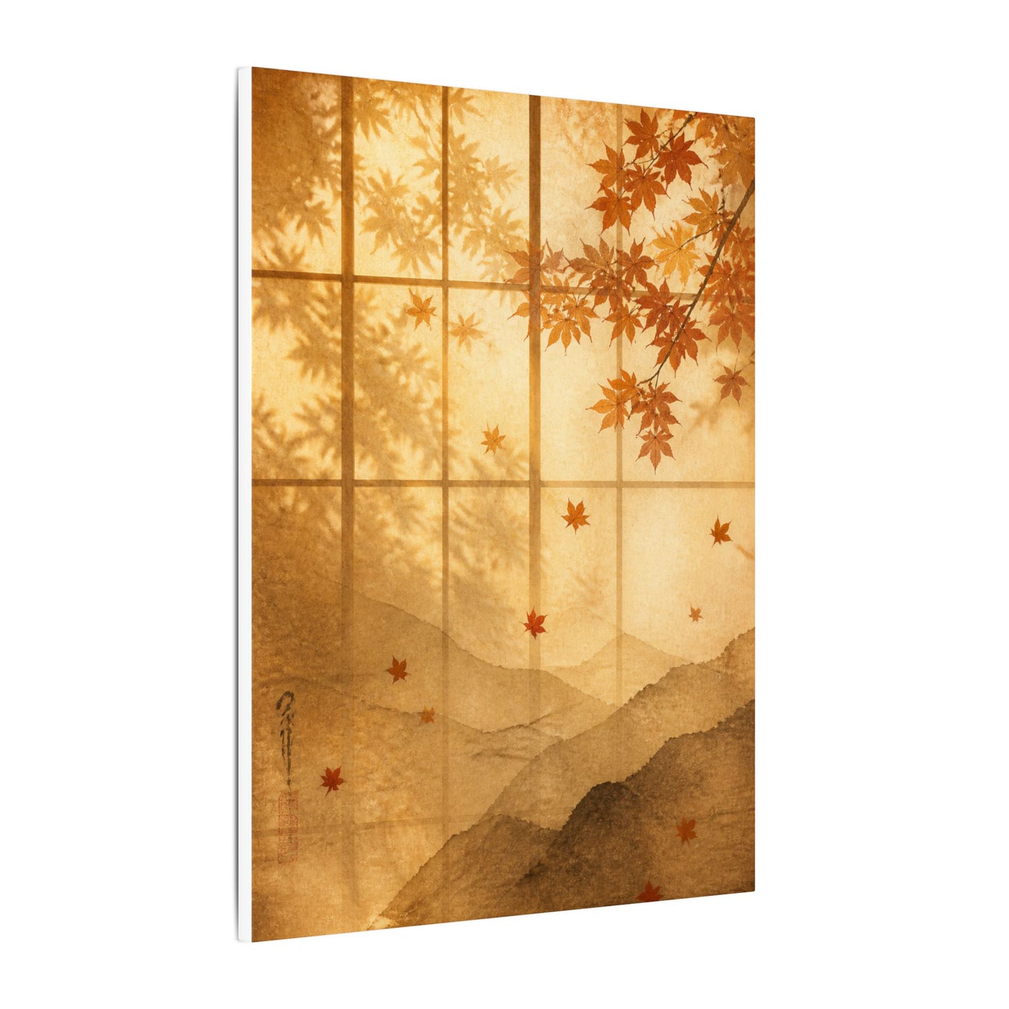 Shoji Screen Texture Canvas Art | Earthy Japandi Art